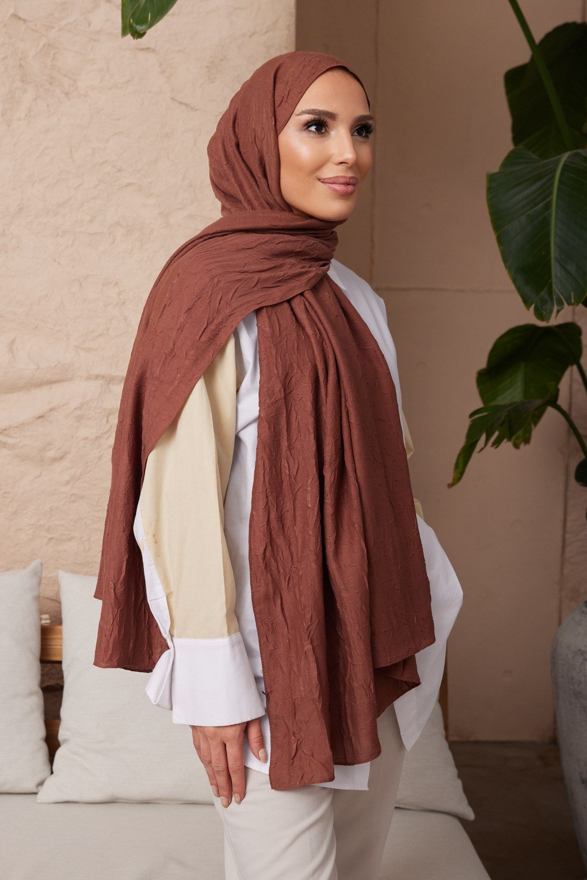 ŞALWoolly Kraş Seri Şal Askısı ile Birlikte 75X200