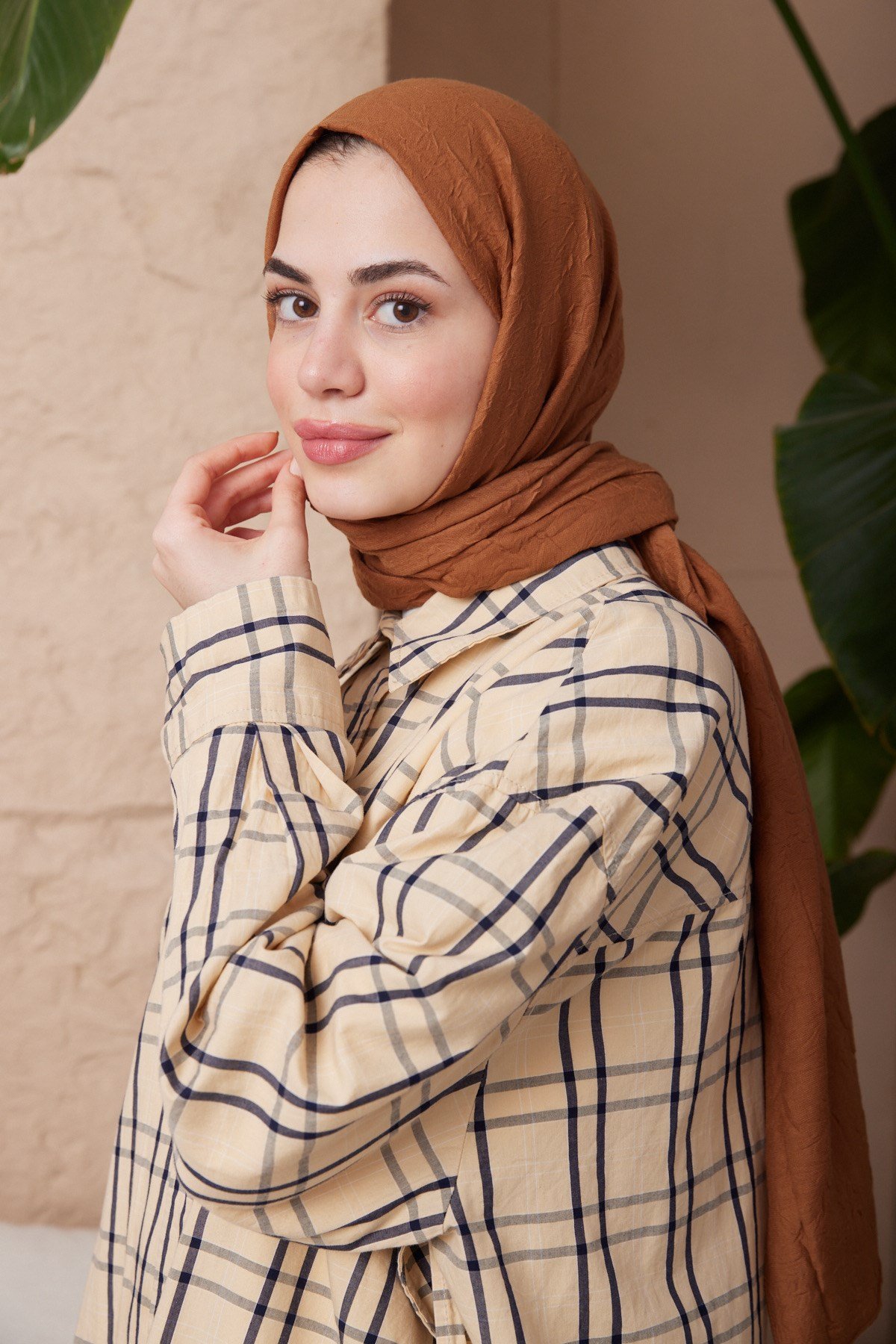 ŞALWoolly Kraş Seri Şal Askısı ile Birlikte 75X200