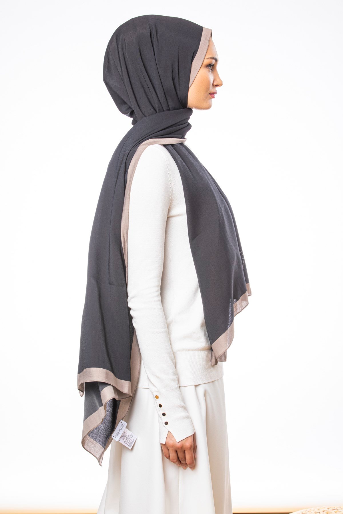 JAKARLI MODAL ŞALDüz Desen Modal Seri Şal Askısı ile Birlikte 75x200 cm