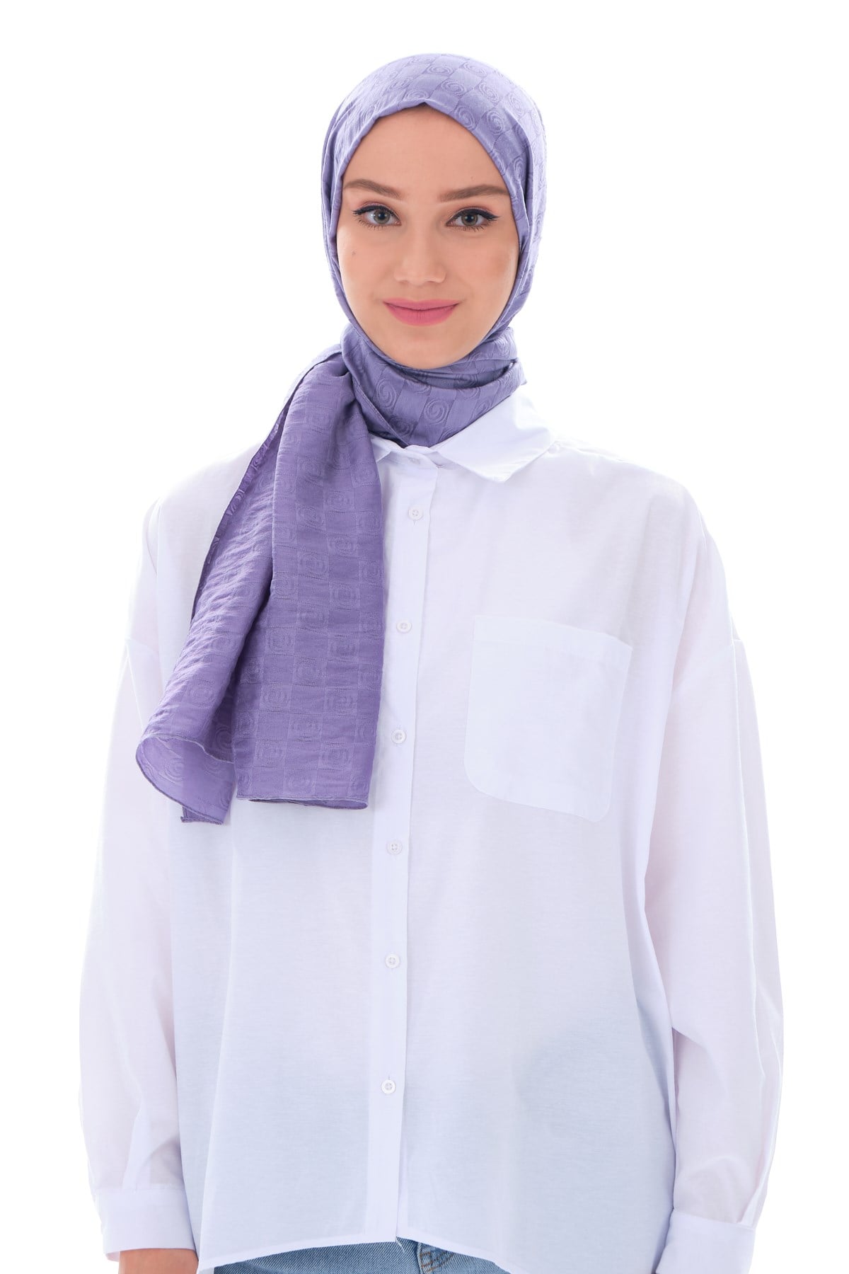 JAKARLI MODAL ŞALHelezon Desen Jakar Elegante Seri Viscon Şal Askısı ile Birlikte 75x200