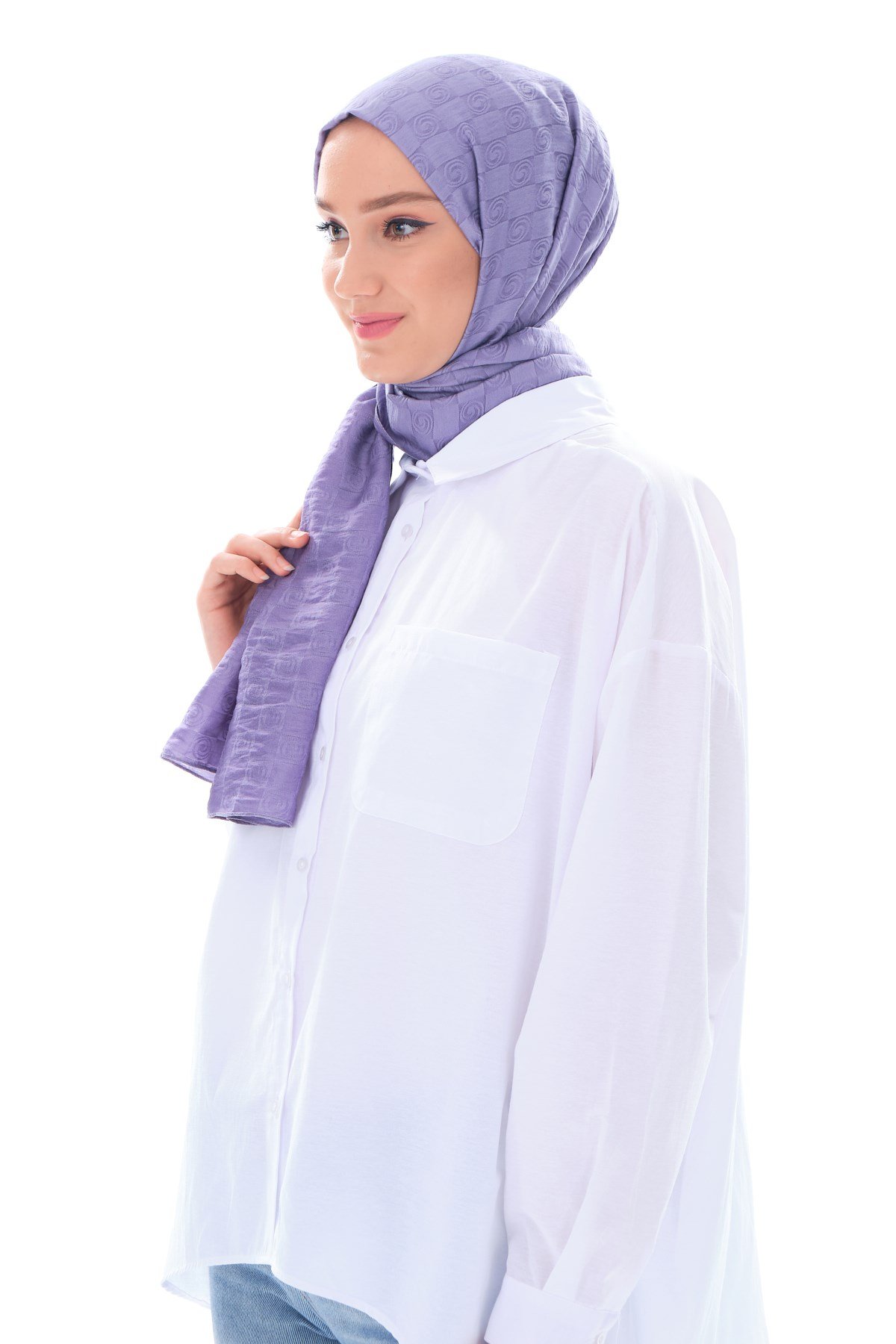 JAKARLI MODAL ŞALHelezon Desen Jakar Elegante Seri Viscon Şal Askısı ile Birlikte 75x200