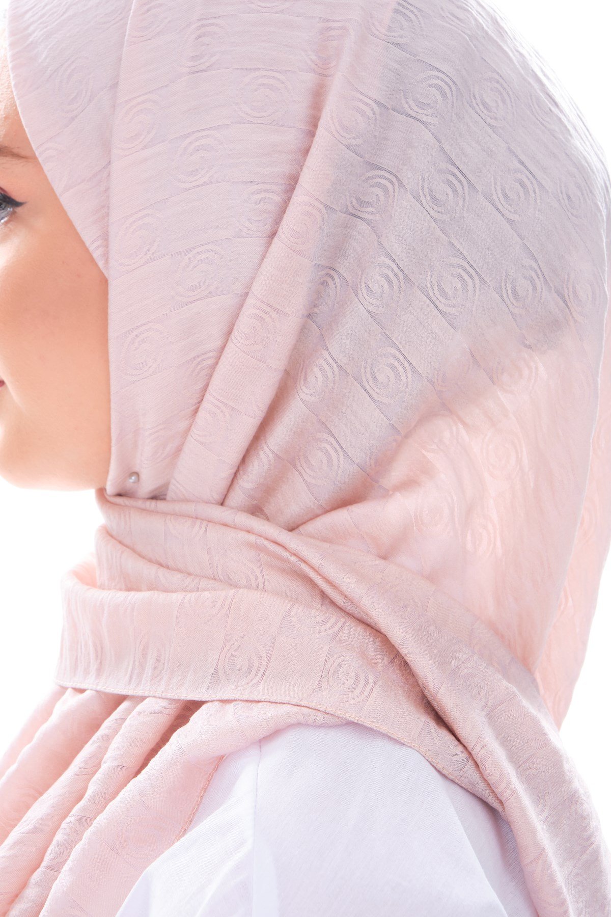 JAKARLI MODAL ŞALHelezon Desen Jakar Elegante Seri Viscon Şal Askısı ile Birlikte 75x200