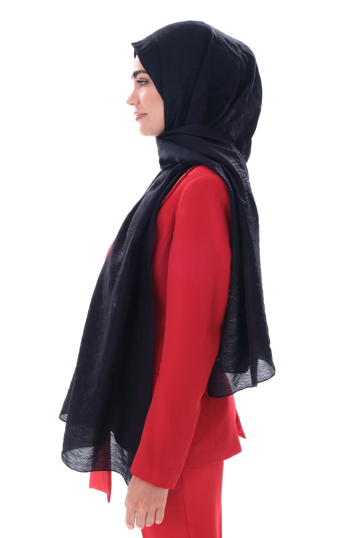 JAKARLI MODAL ŞALHelezon Desen Jakar Elegante Seri Viscon Şal Askısı ile Birlikte 75x200