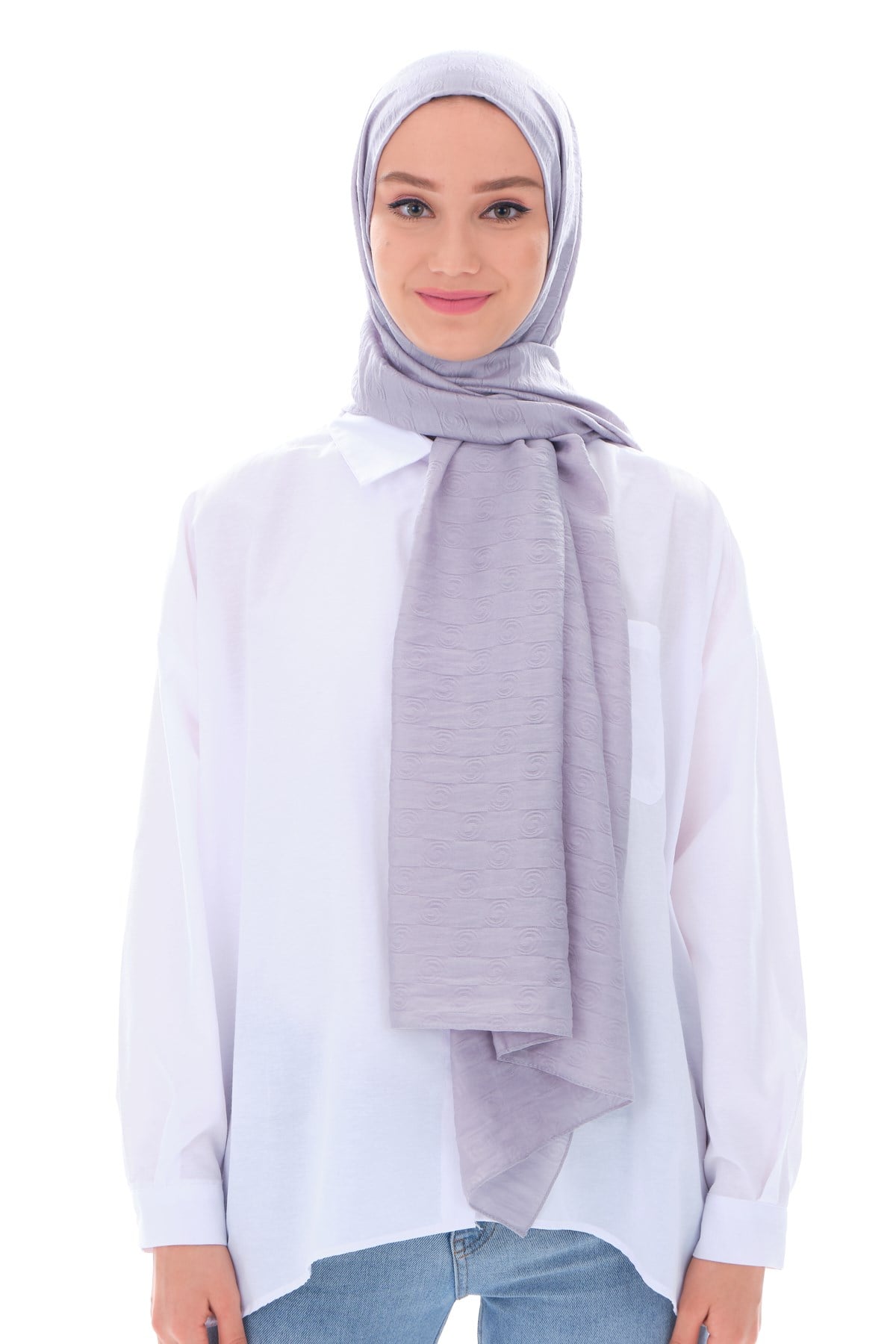 JAKARLI MODAL ŞALHelezon Desen Jakar Elegante Seri Viscon Şal Askısı ile Birlikte 75x200