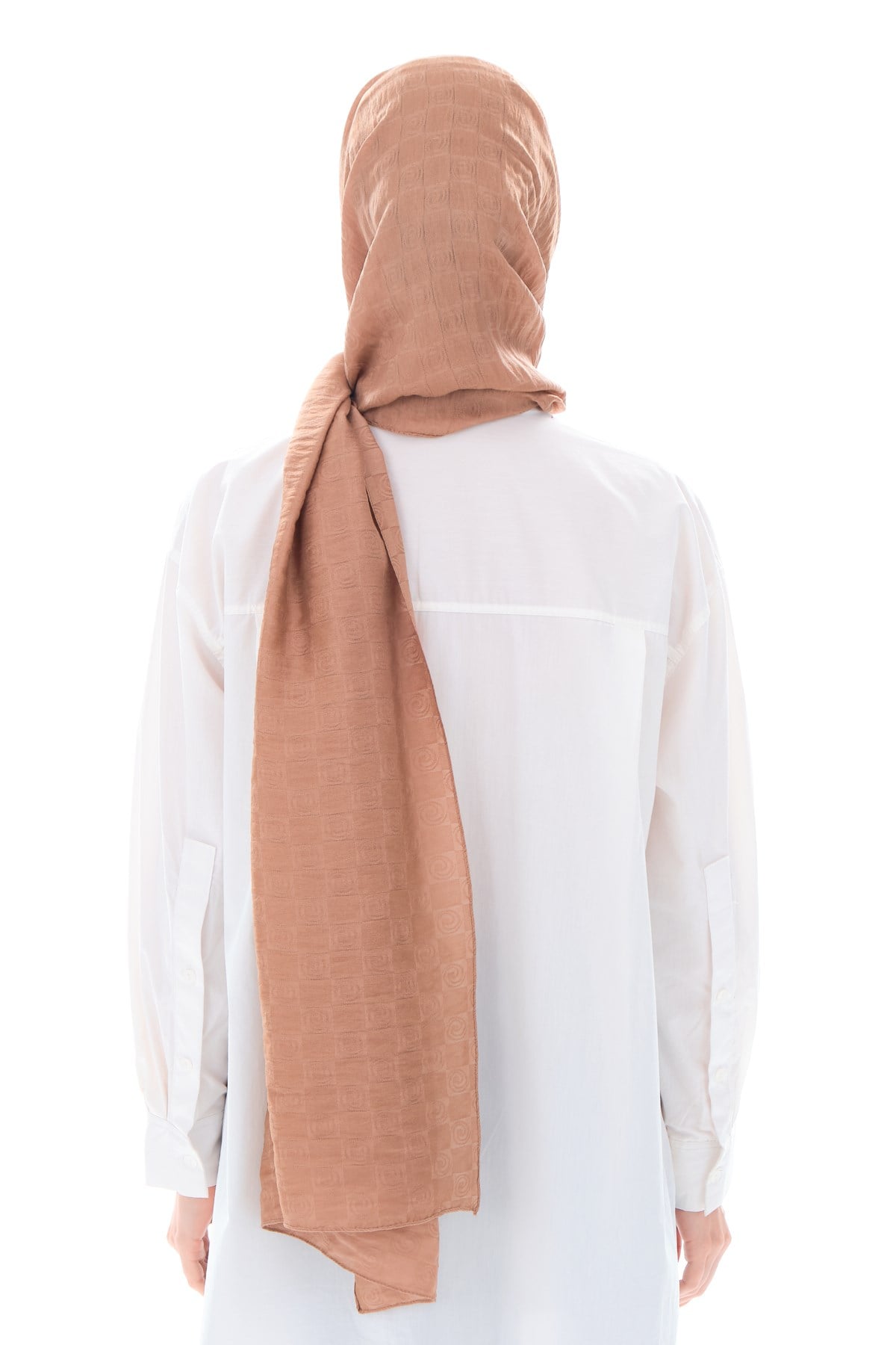 JAKARLI MODAL ŞALHelezon Desen Jakar Elegante Seri Viscon Şal Askısı ile Birlikte 75x200