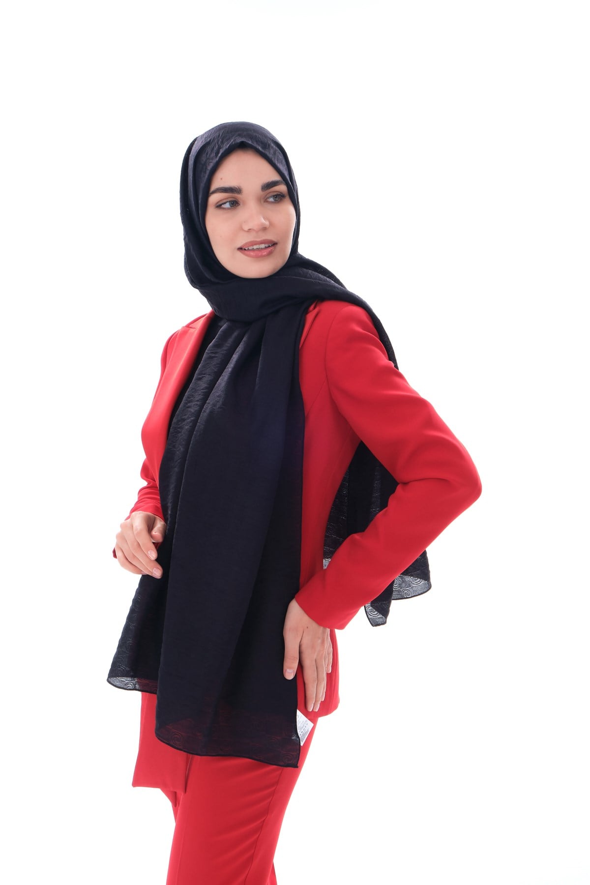 JAKARLI MODAL ŞALHelezon Desen Jakar Elegante Seri Viscon Şal Askısı ile Birlikte 75x200