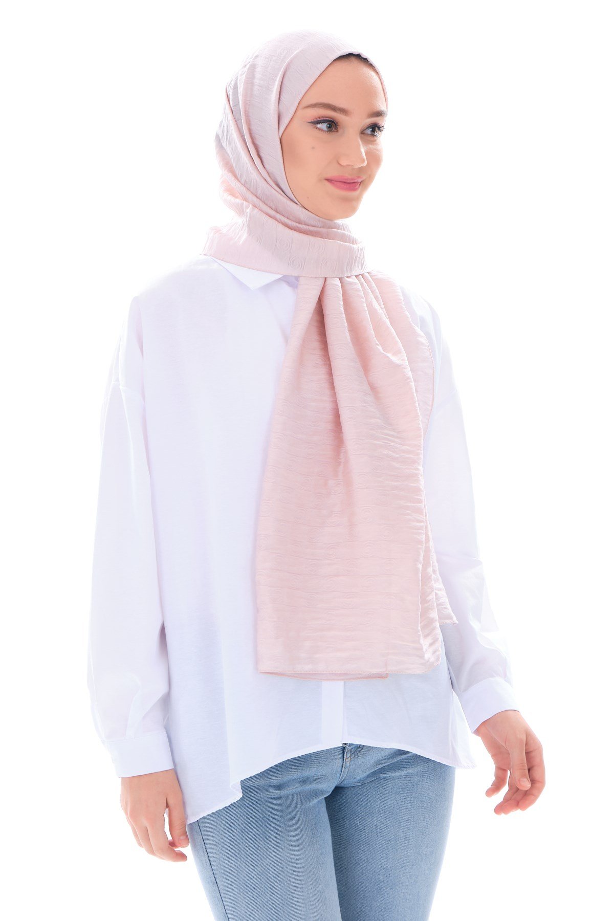 JAKARLI MODAL ŞALHelezon Desen Jakar Elegante Seri Viscon Şal Askısı ile Birlikte 75x200