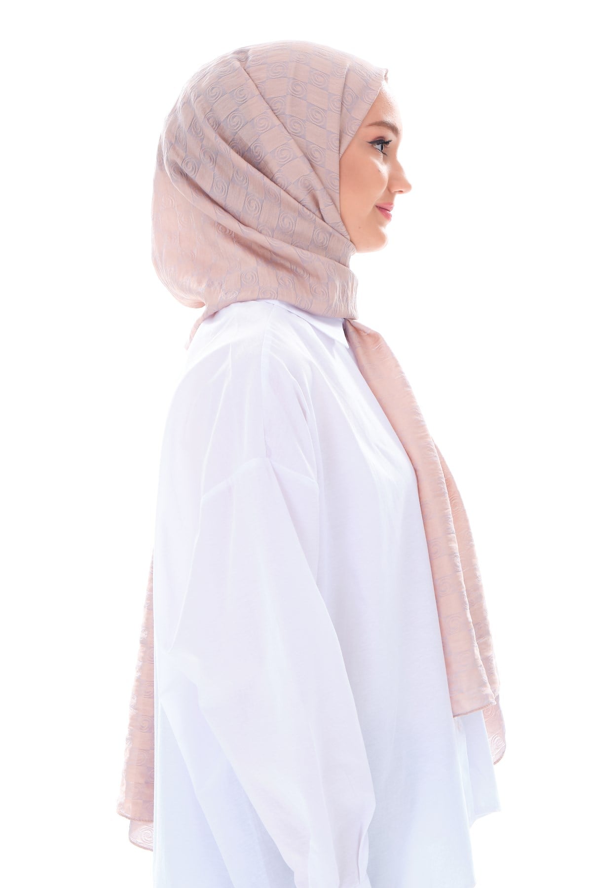 JAKARLI MODAL ŞALHelezon Desen Jakar Elegante Seri Viscon Şal Askısı ile Birlikte 75x200