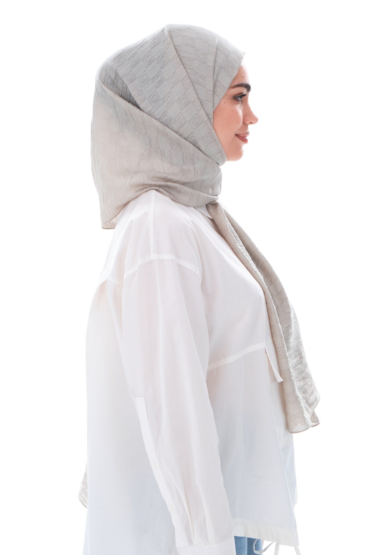 JAKARLI MODAL ŞALHelezon Desen Jakar Elegante Seri Viscon Şal Askısı ile Birlikte 75x200