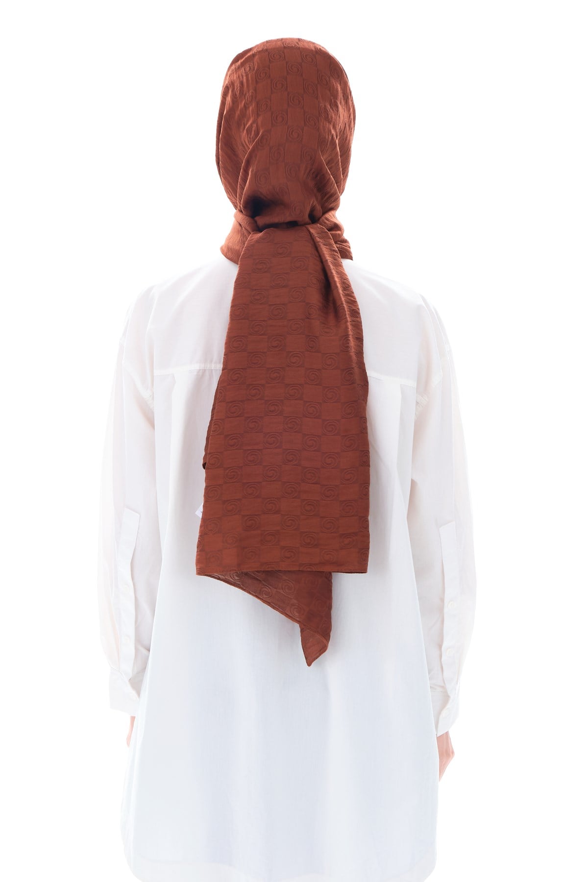 JAKARLI MODAL ŞALHelezon Desen Jakar Elegante Seri Viscon Şal Askısı ile Birlikte 75x200