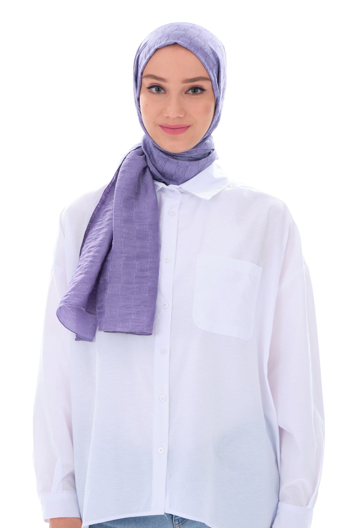 JAKARLI MODAL ŞALHelezon Desen Jakar Elegante Seri Viscon Şal Askısı ile Birlikte 75x200