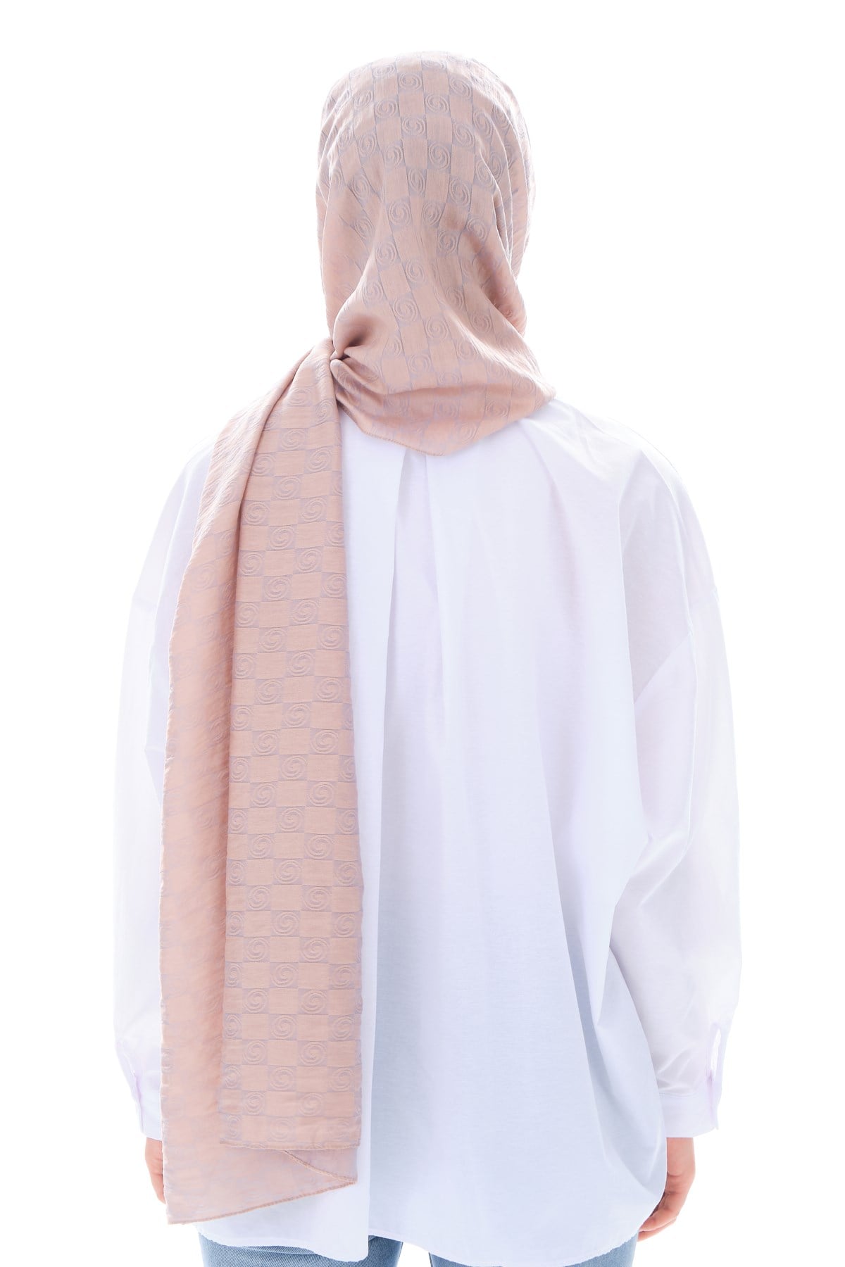 JAKARLI MODAL ŞALHelezon Desen Jakar Elegante Seri Viscon Şal Askısı ile Birlikte 75x200