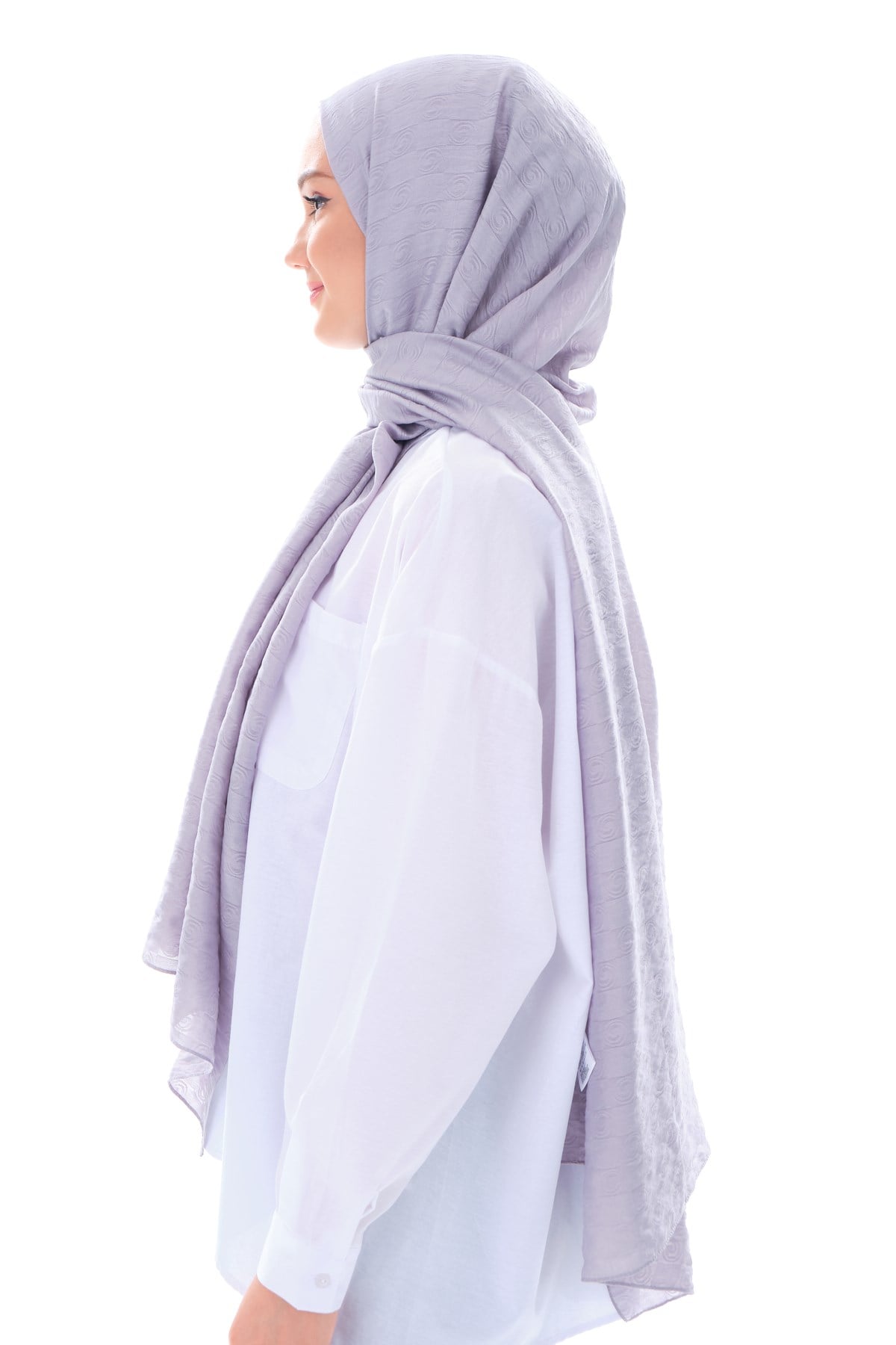 JAKARLI MODAL ŞALHelezon Desen Jakar Elegante Seri Viscon Şal Askısı ile Birlikte 75x200