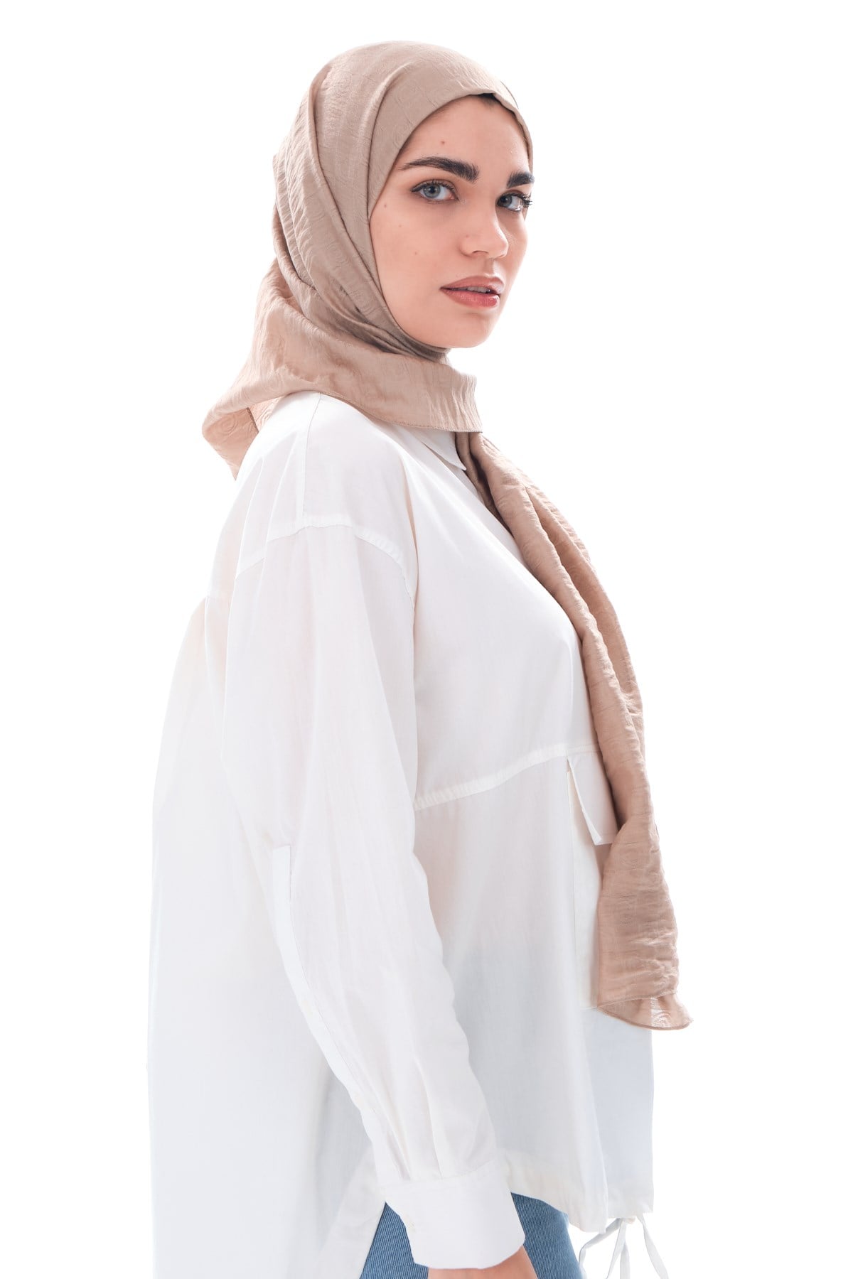 JAKARLI MODAL ŞALHelezon Desen Jakar Elegante Seri Viscon Şal Askısı ile Birlikte 75x200