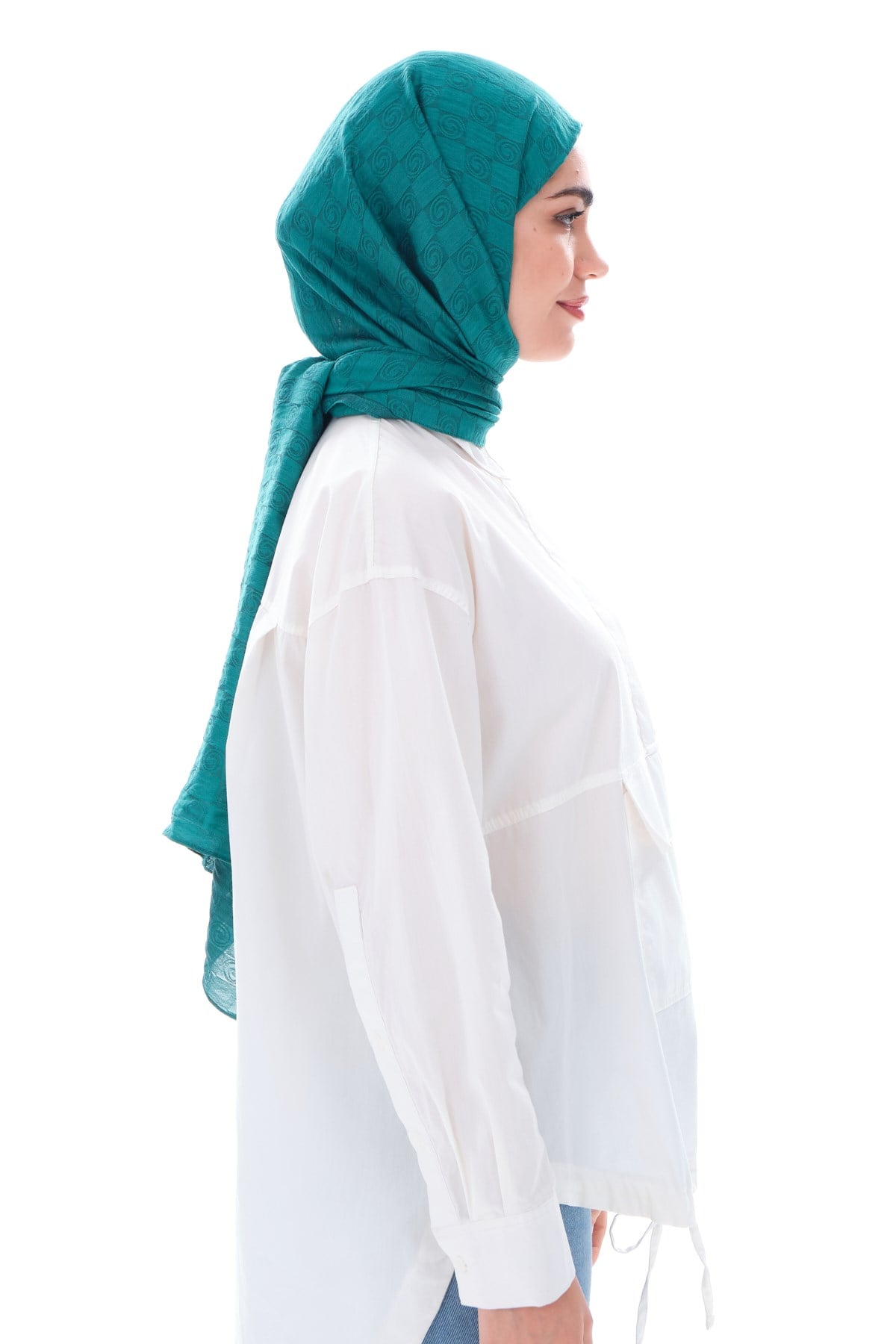 JAKARLI MODAL ŞALHelezon Desen Jakar Elegante Seri Viscon Şal Askısı ile Birlikte 75x200