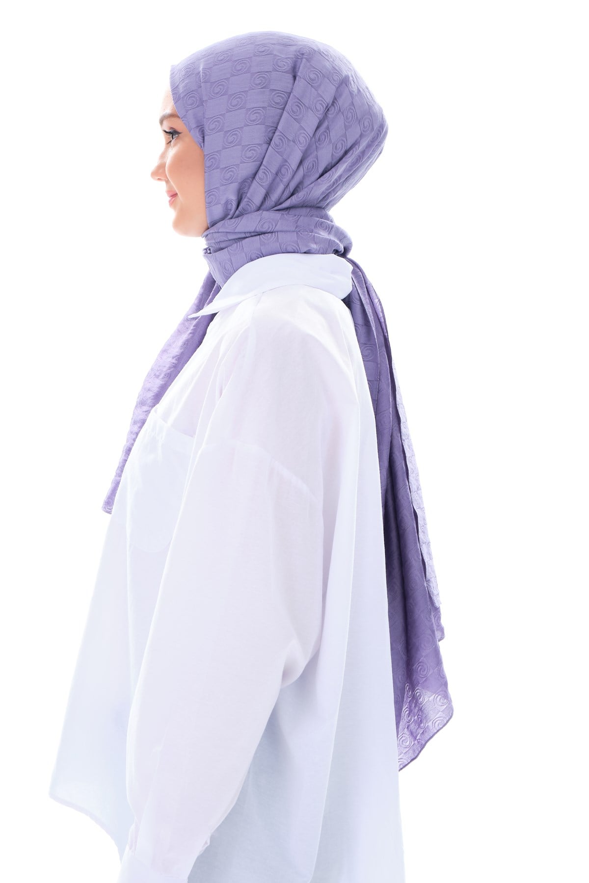 JAKARLI MODAL ŞALHelezon Desen Jakar Elegante Seri Viscon Şal Askısı ile Birlikte 75x200