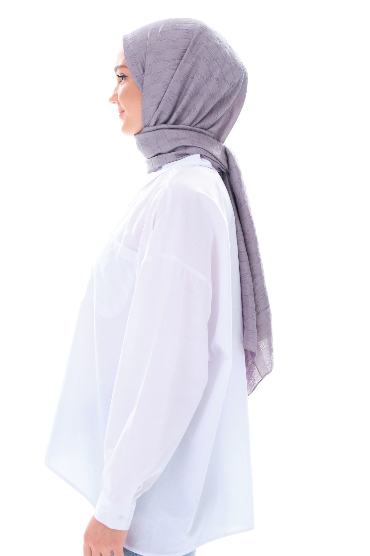 JAKARLI MODAL ŞALHelezon Desen Jakar Elegante Seri Viscon Şal Askısı ile Birlikte 75x200