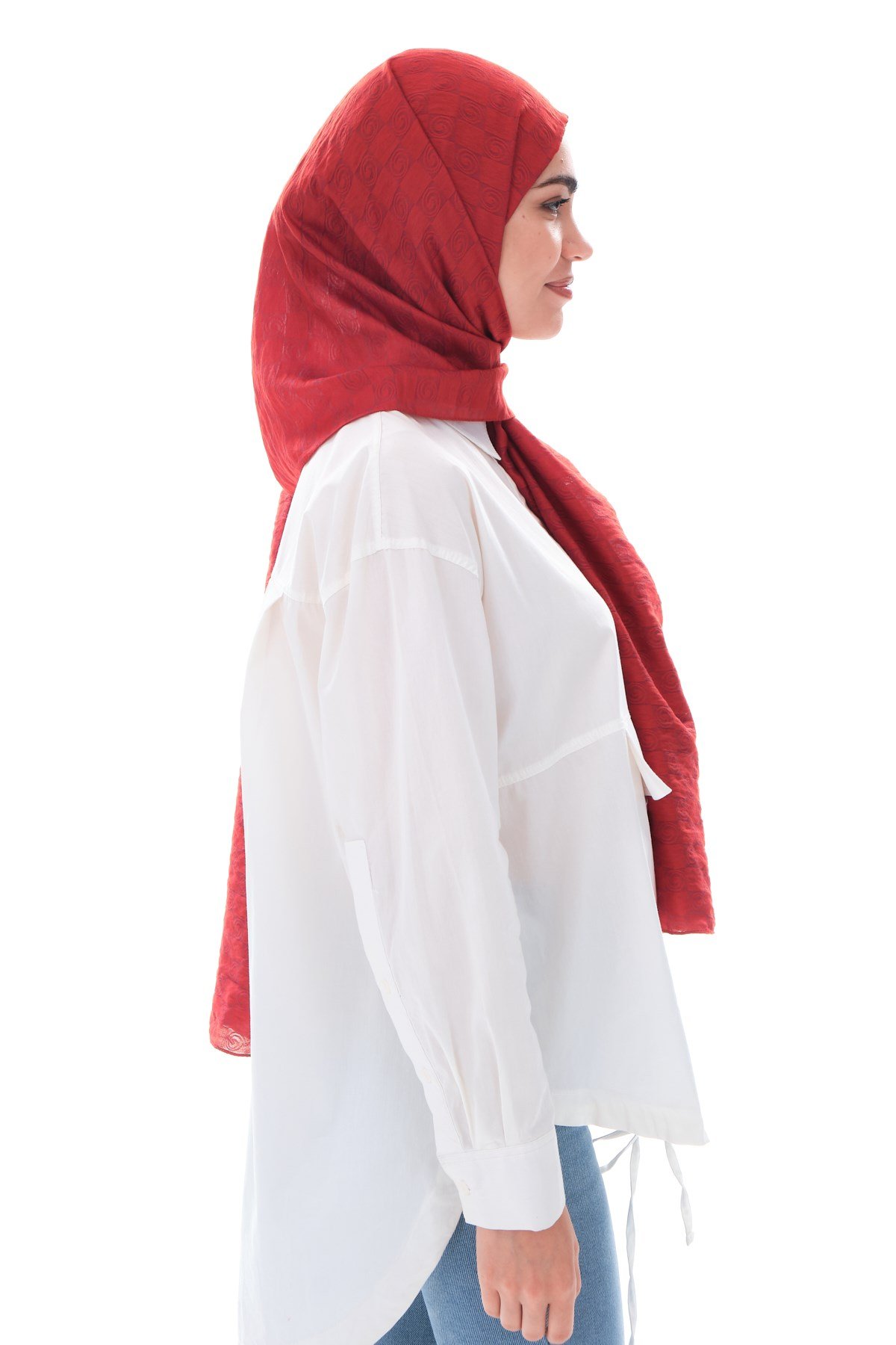 JAKARLI MODAL ŞALHelezon Desen Jakar Elegante Seri Viscon Şal Askısı ile Birlikte 75x200