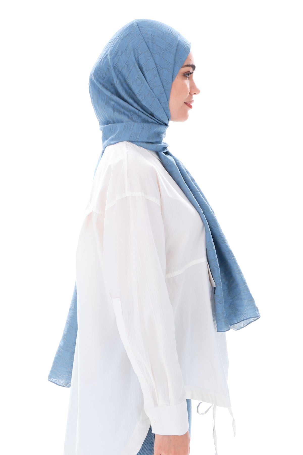 JAKARLI MODAL ŞALHelezon Desen Jakar Elegante Seri Viscon Şal Askısı ile Birlikte 75x200