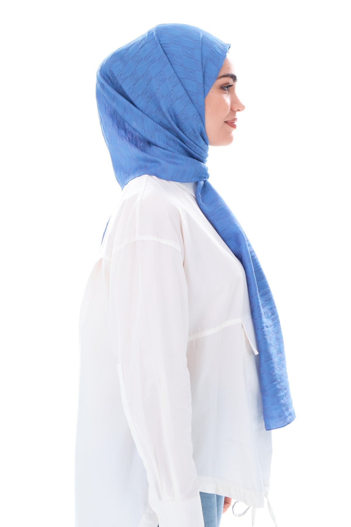 JAKARLI MODAL ŞALHelezon Desen Jakar Elegante Seri Viscon Şal Askısı ile Birlikte 75x200