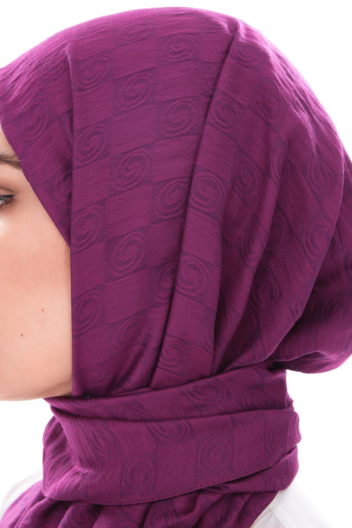 JAKARLI MODAL ŞALHelezon Desen Jakar Elegante Seri Viscon Şal Askısı ile Birlikte 75x200
