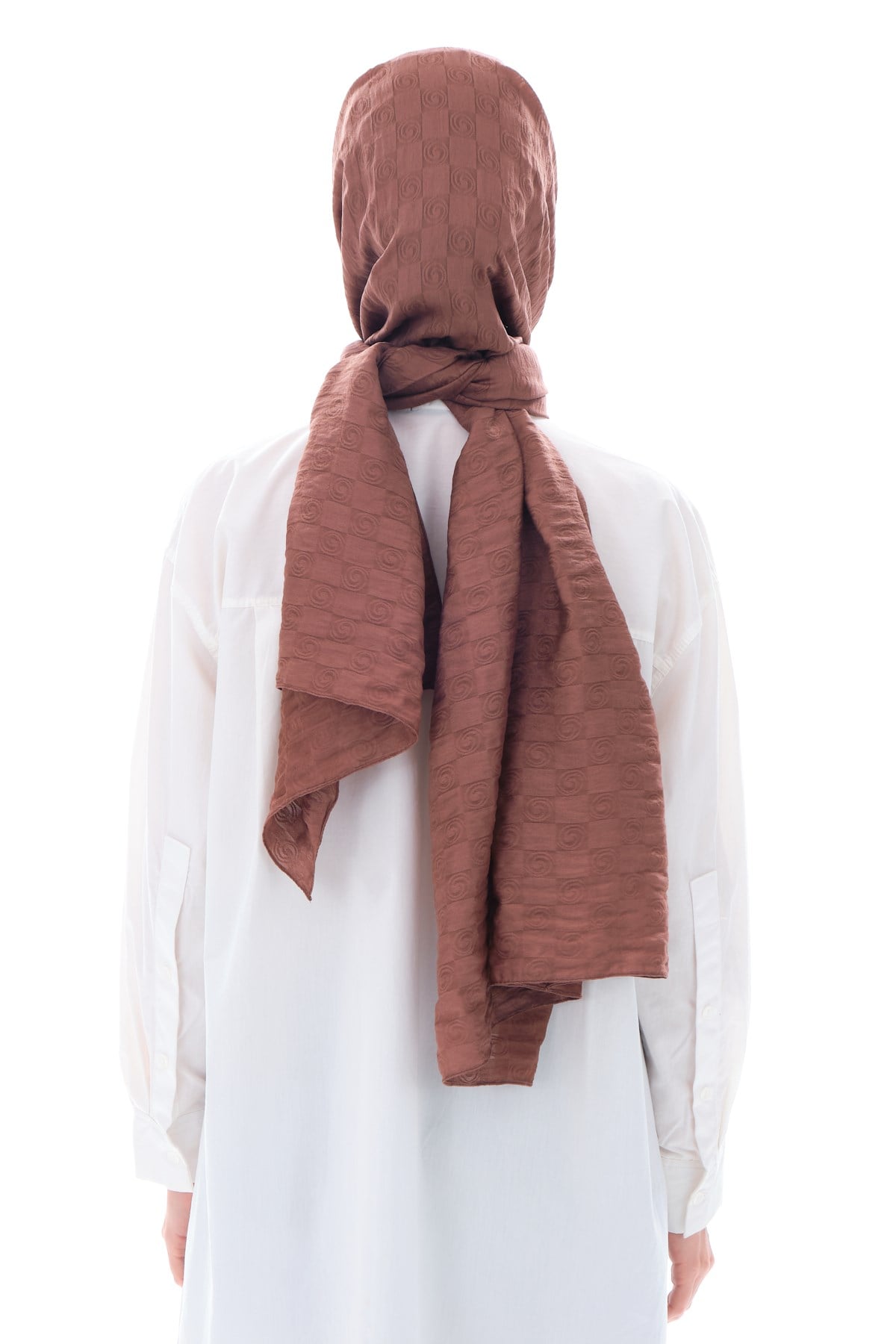 JAKARLI MODAL ŞALHelezon Desen Jakar Elegante Seri Viscon Şal Askısı ile Birlikte 75x200