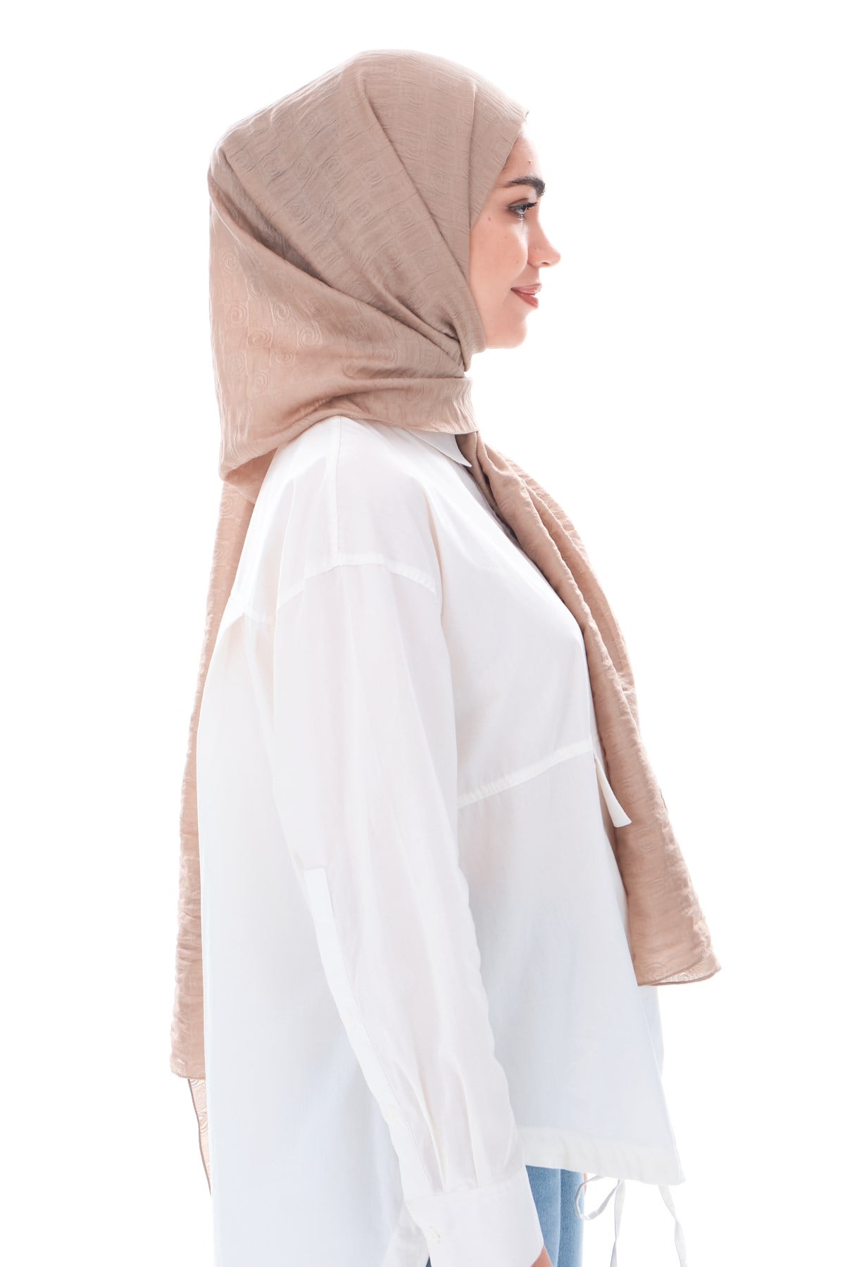 JAKARLI MODAL ŞALHelezon Desen Jakar Elegante Seri Viscon Şal Askısı ile Birlikte 75x200