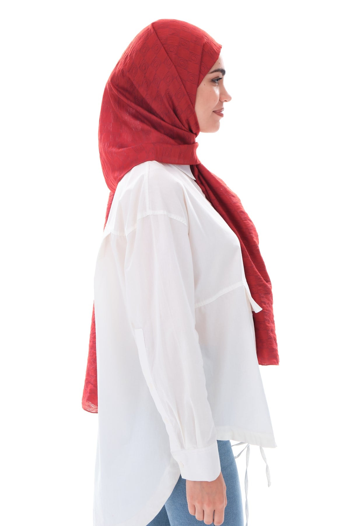 JAKARLI MODAL ŞALHelezon Desen Jakar Elegante Seri Viscon Şal Askısı ile Birlikte 75x200
