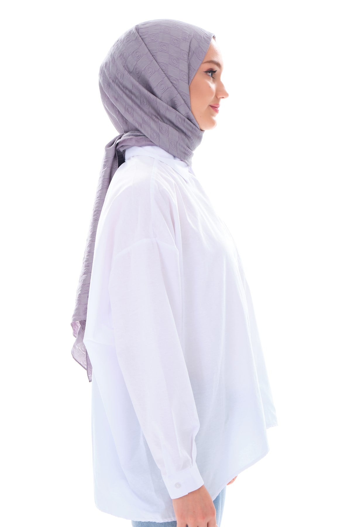 JAKARLI MODAL ŞALHelezon Desen Jakar Elegante Seri Viscon Şal Askısı ile Birlikte 75x200