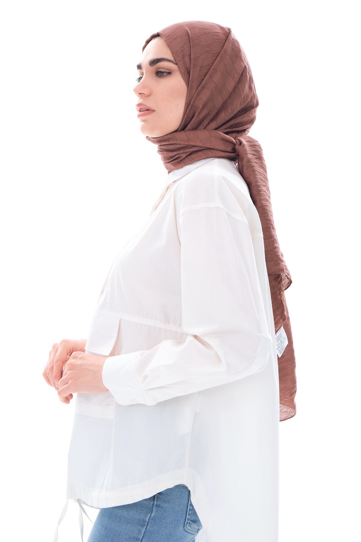 JAKARLI MODAL ŞALHelezon Desen Jakar Elegante Seri Viscon Şal Askısı ile Birlikte 75x200