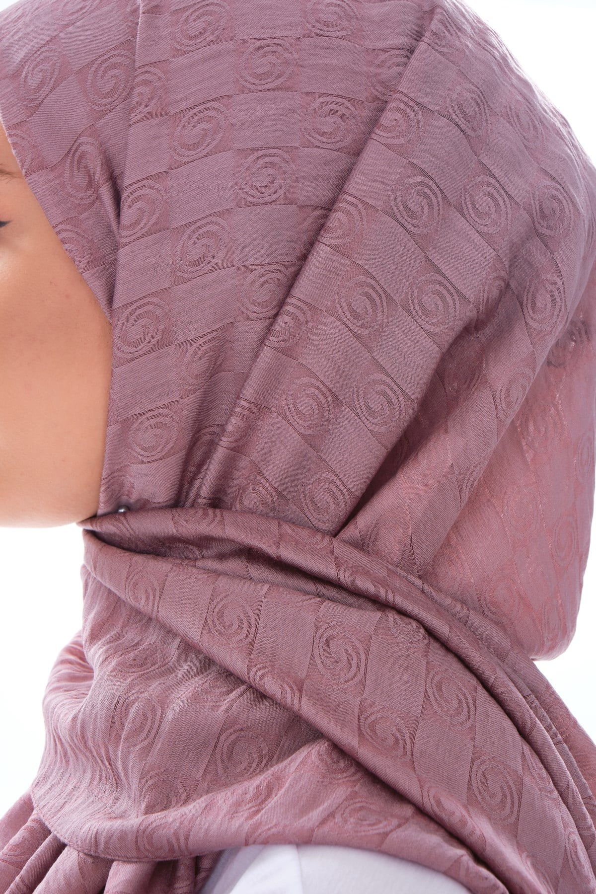 JAKARLI MODAL ŞALHelezon Desen Jakar Elegante Seri Viscon Şal Askısı ile Birlikte 75x200