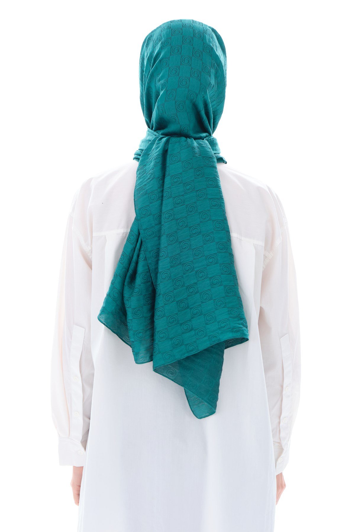 JAKARLI MODAL ŞALHelezon Desen Jakar Elegante Seri Viscon Şal Askısı ile Birlikte 75x200
