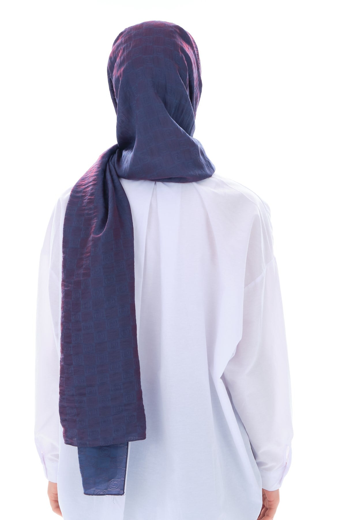 JAKARLI MODAL ŞALHelezon Desen Jakar Elegante Seri Viscon Şal Askısı ile Birlikte 75x200