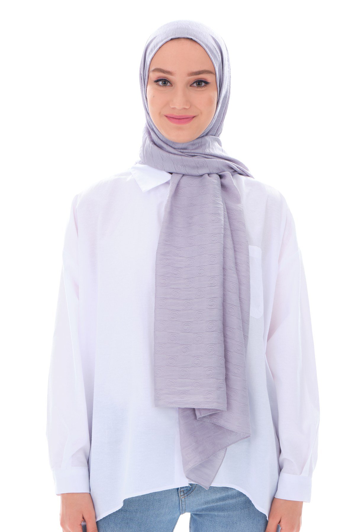 JAKARLI MODAL ŞALHelezon Desen Jakar Elegante Seri Viscon Şal Askısı ile Birlikte 75x200