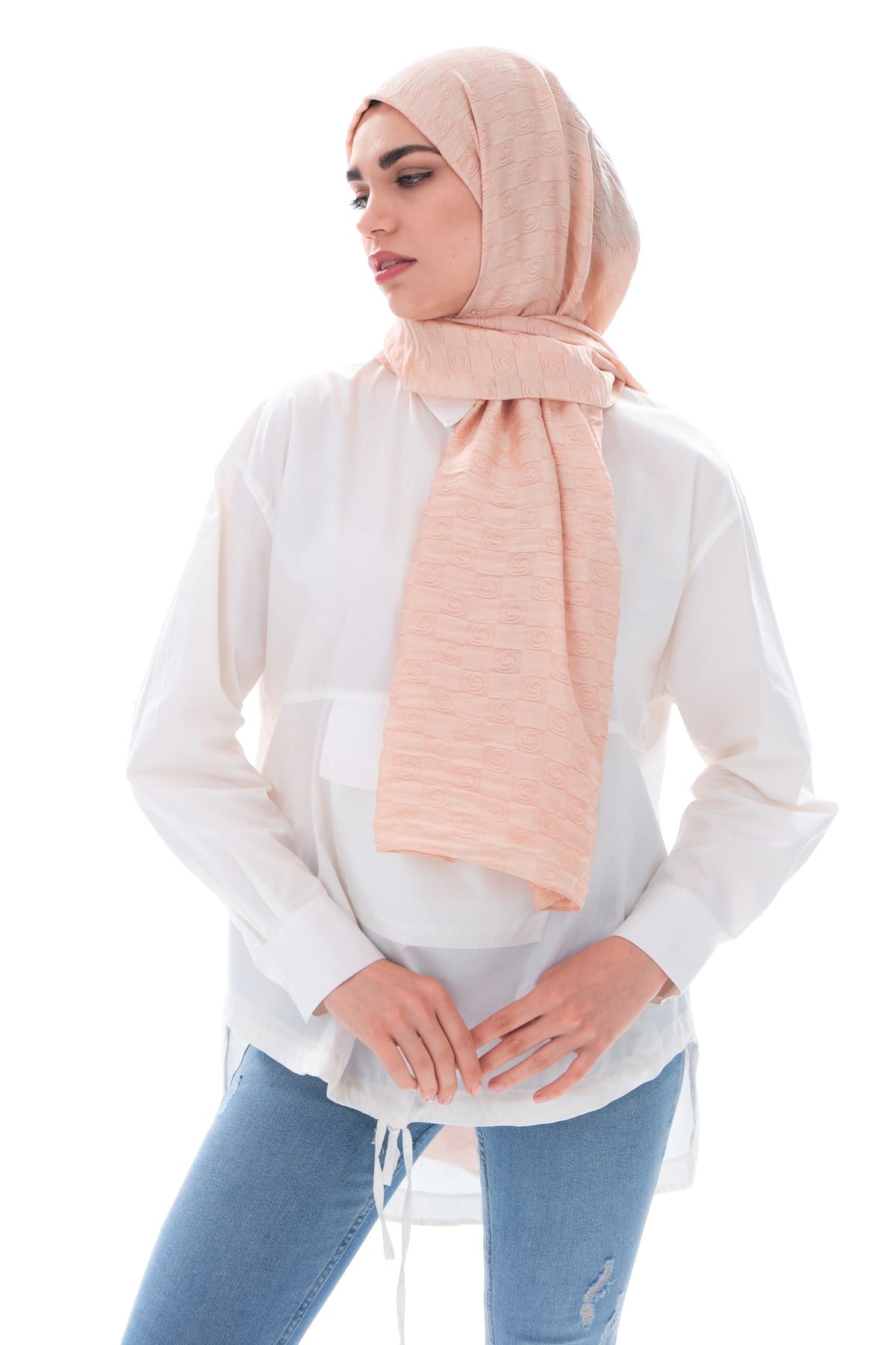 JAKARLI MODAL ŞALHelezon Desen Jakar Elegante Seri Viscon Şal Askısı ile Birlikte 75x200
