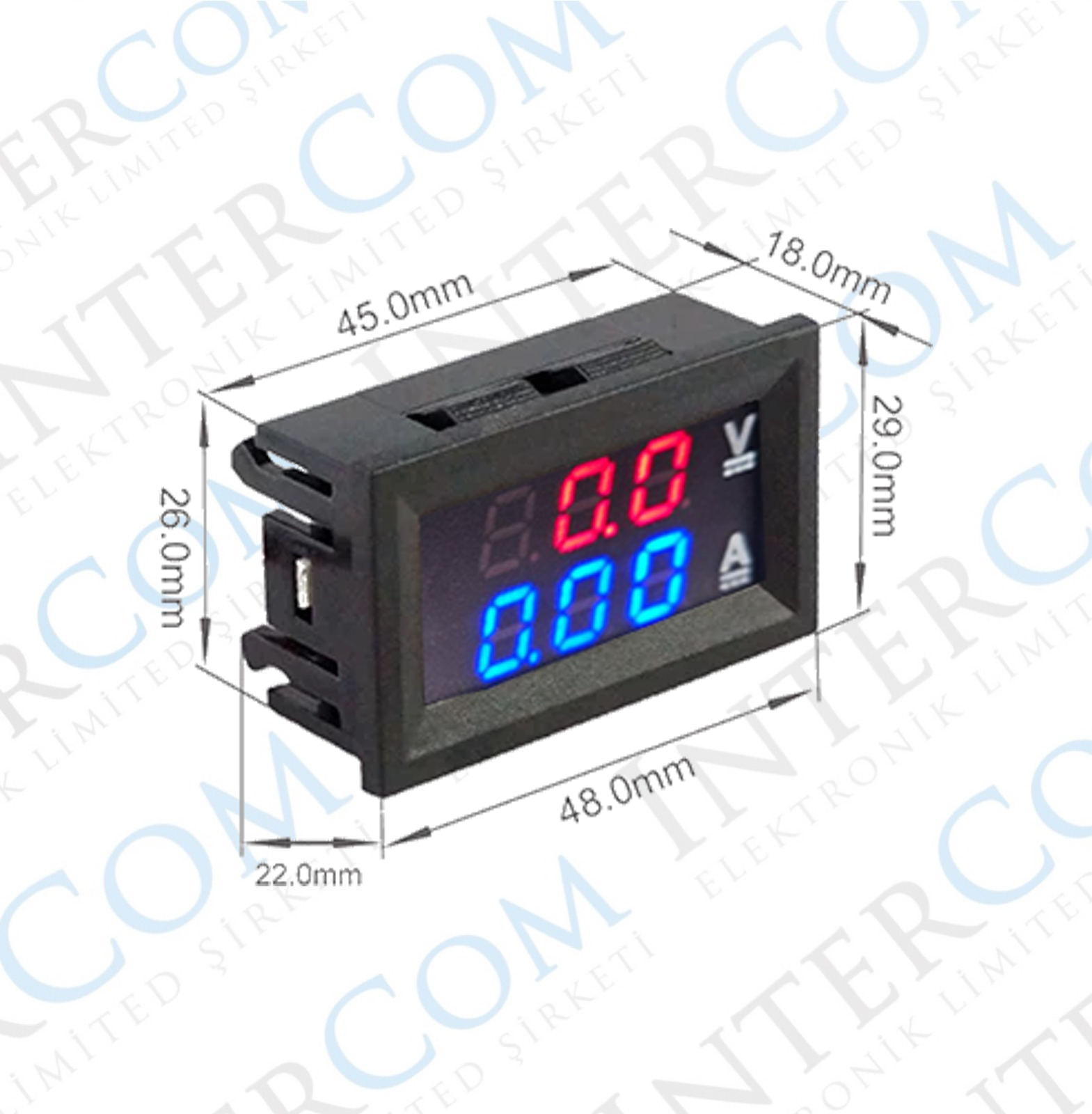  IC-278B Dijital Volt-Ampermetre DC 0-100V 0-10A 
