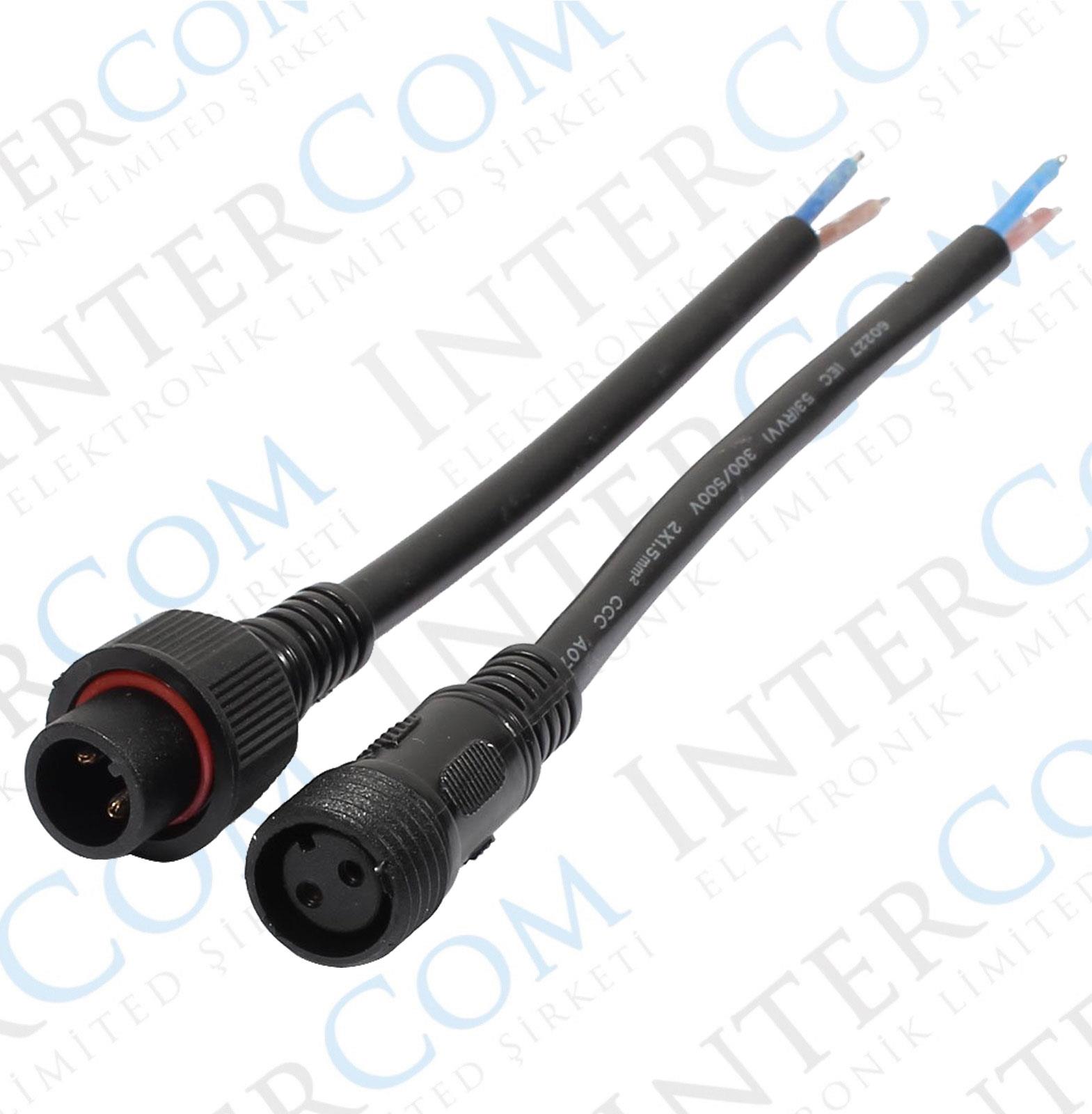 IC266K 2 PİN KABLOLU IP67 KONNEKTÖR TAKIM