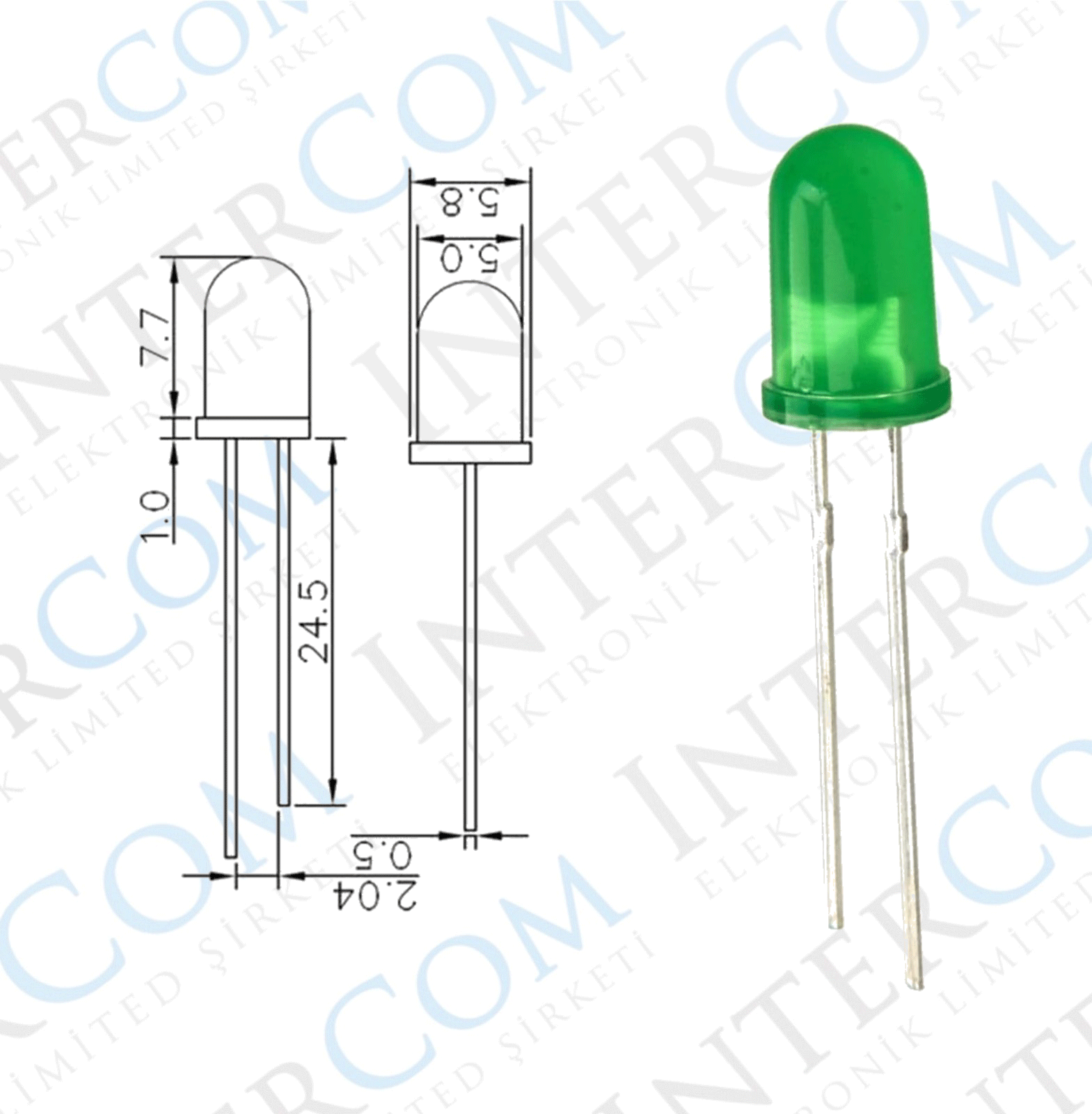 5MM YEŞİL LED