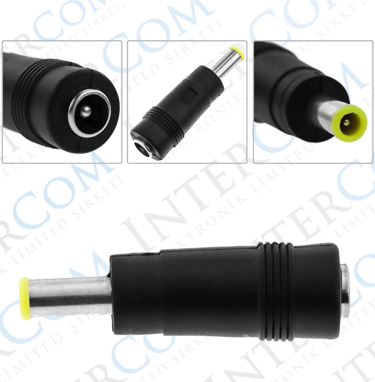 Evrensel DC Jack Dönüştürücü 2.1 x 5.5mm ve 3 x 5.5mm