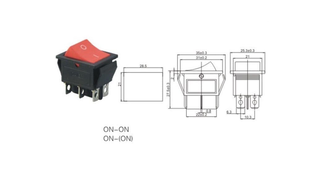 IC-109A Geniş Işıksız YAYLI Anahtar