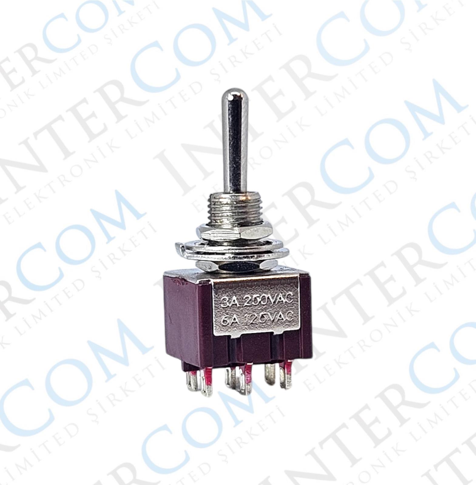IC-148 Toggle Switch Yaylı MOM-OFF-MOM (Kaliteli) Ø6mm MTS-223