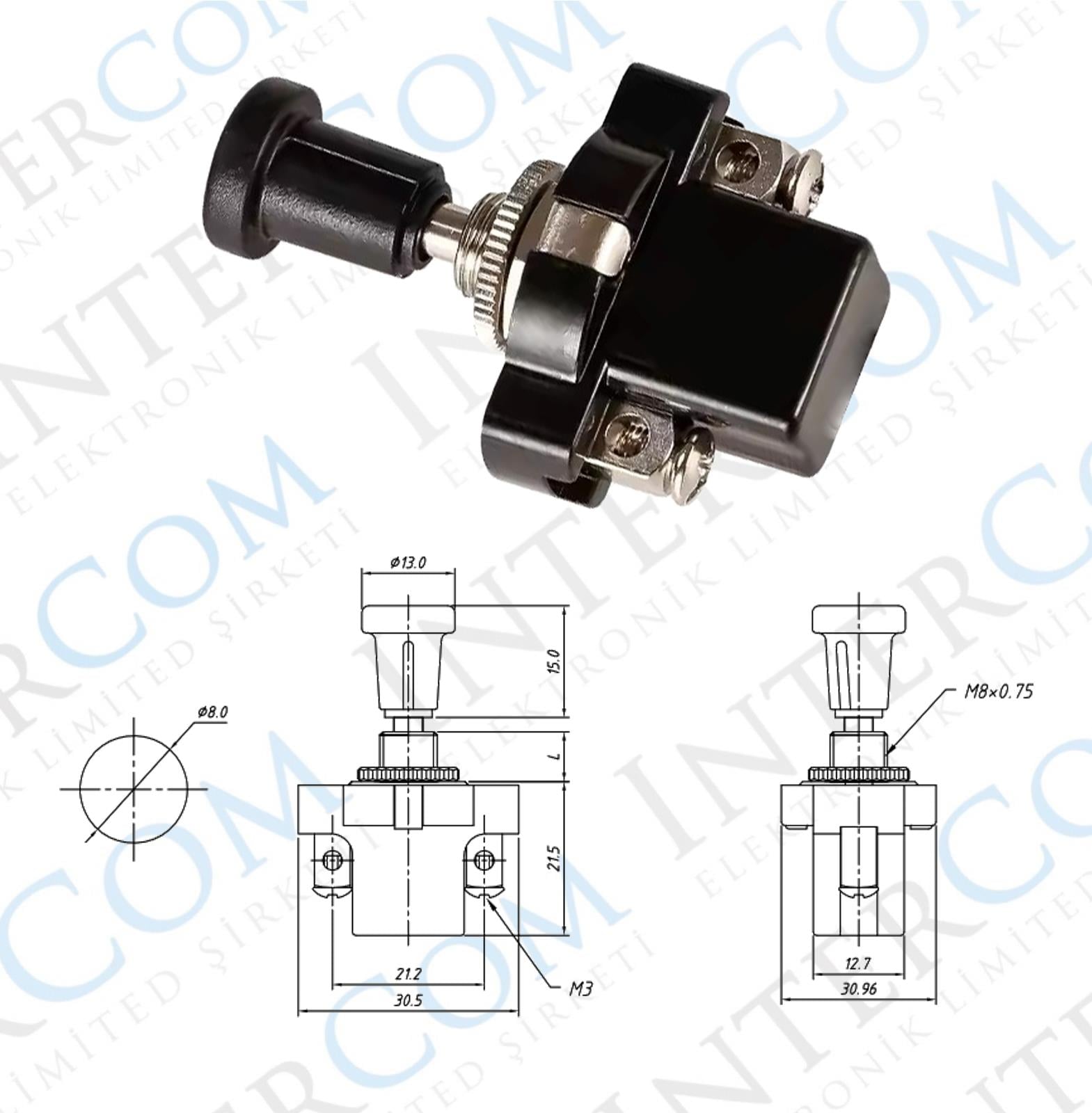 IC-151D Toggle Switch Bas-Çek ASW-05