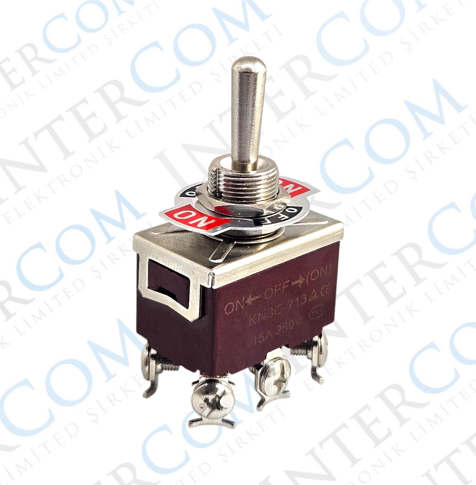 IC-159 Toggle Switch 6P ON-OFF-MOM Ø12mm KN3C-213
