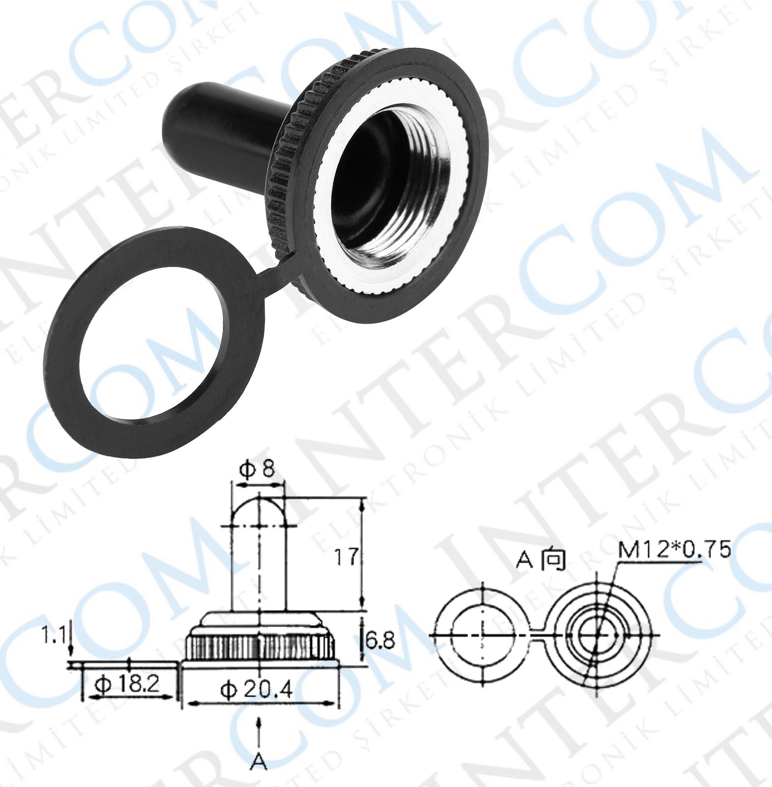 IC-161 Toggle Switch Kılıfı Ø12mm için
