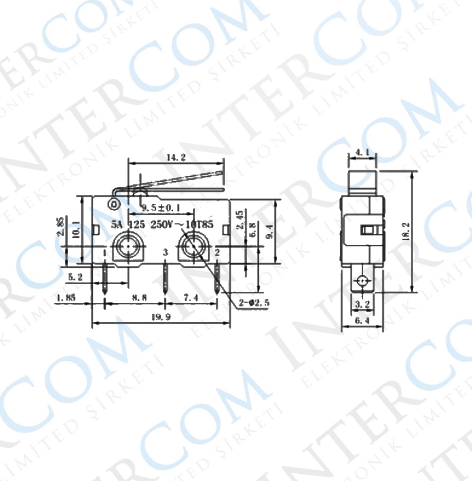 IC-163-0 Micro Switch Lehim Bacak Paletli
