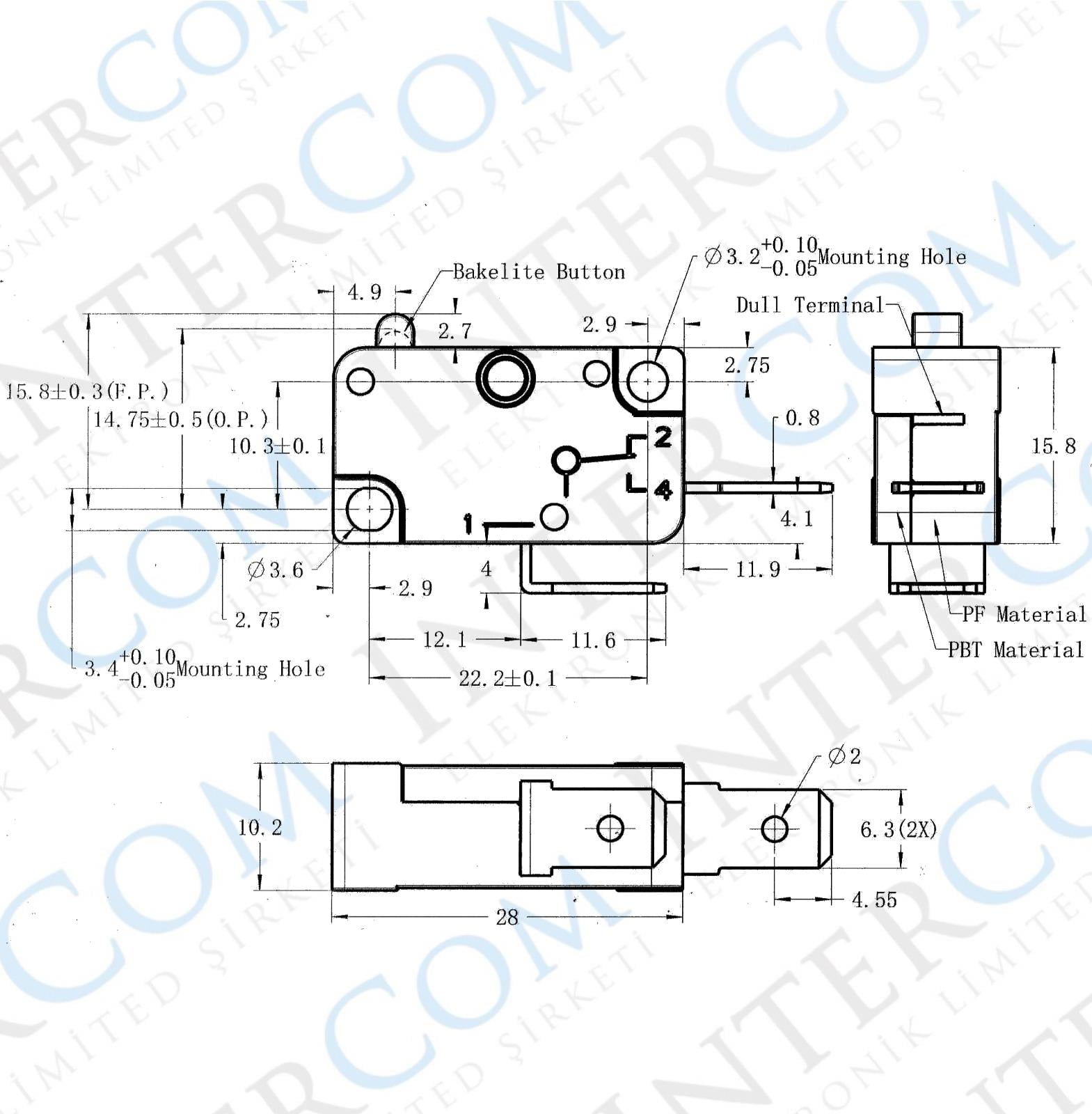 IC-176D Micro Switch (220V 21A) Paletsiz