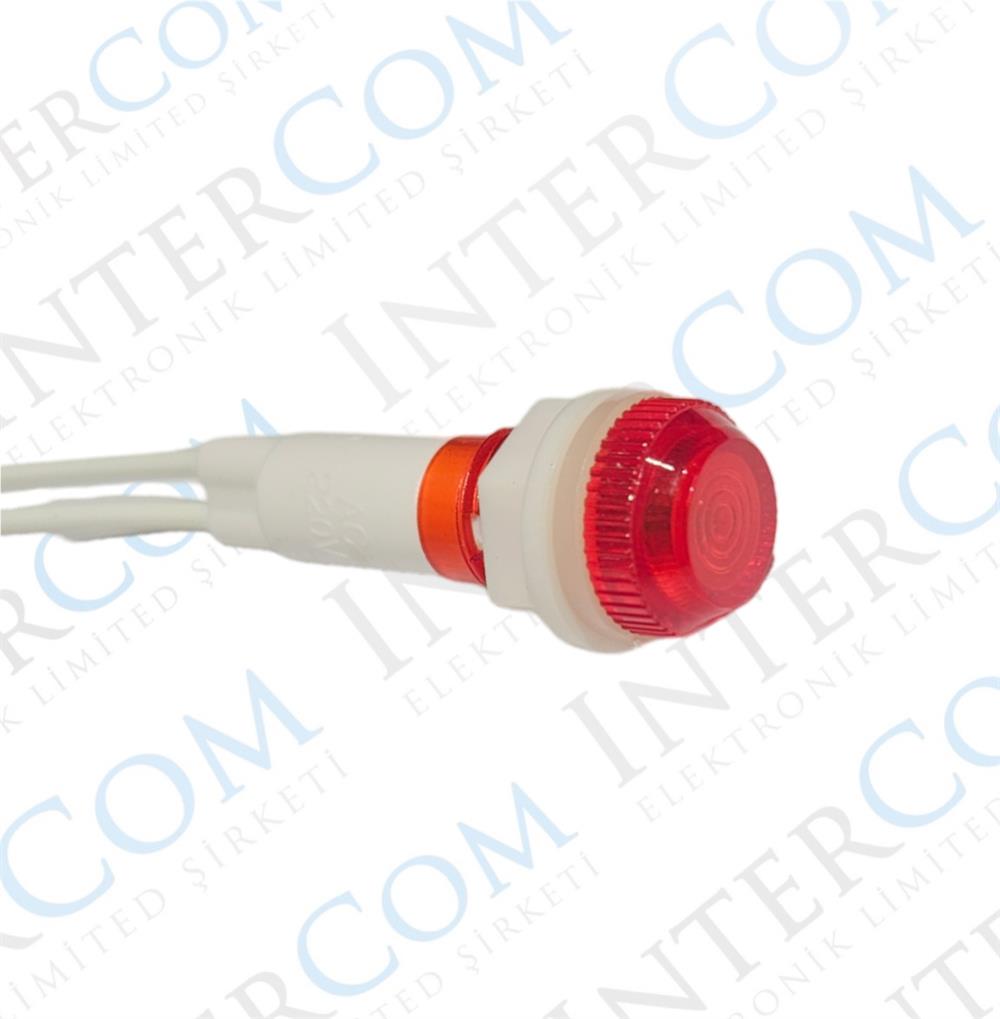 IC-227 KIRMIZI Sinyal Lambası Ø10mm Plastik