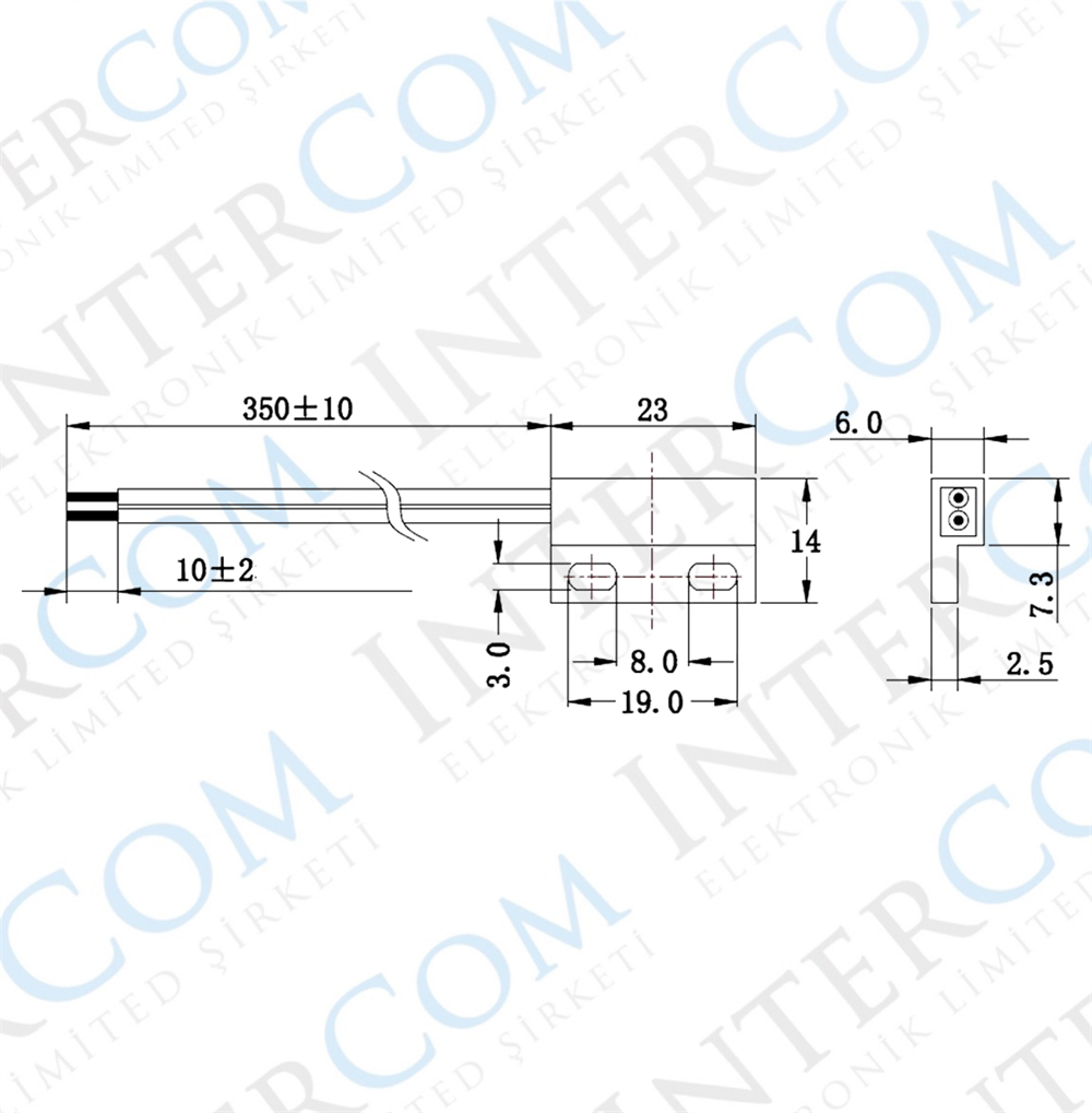 IC-228C KABLOLU REED SENSÖR NORMALDE KAPALI KONTAK 23X14MM 