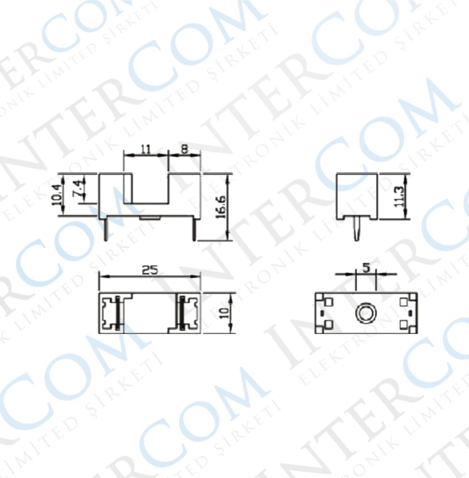 IC-237B Sigorta Yuvası 5x20mm PCB