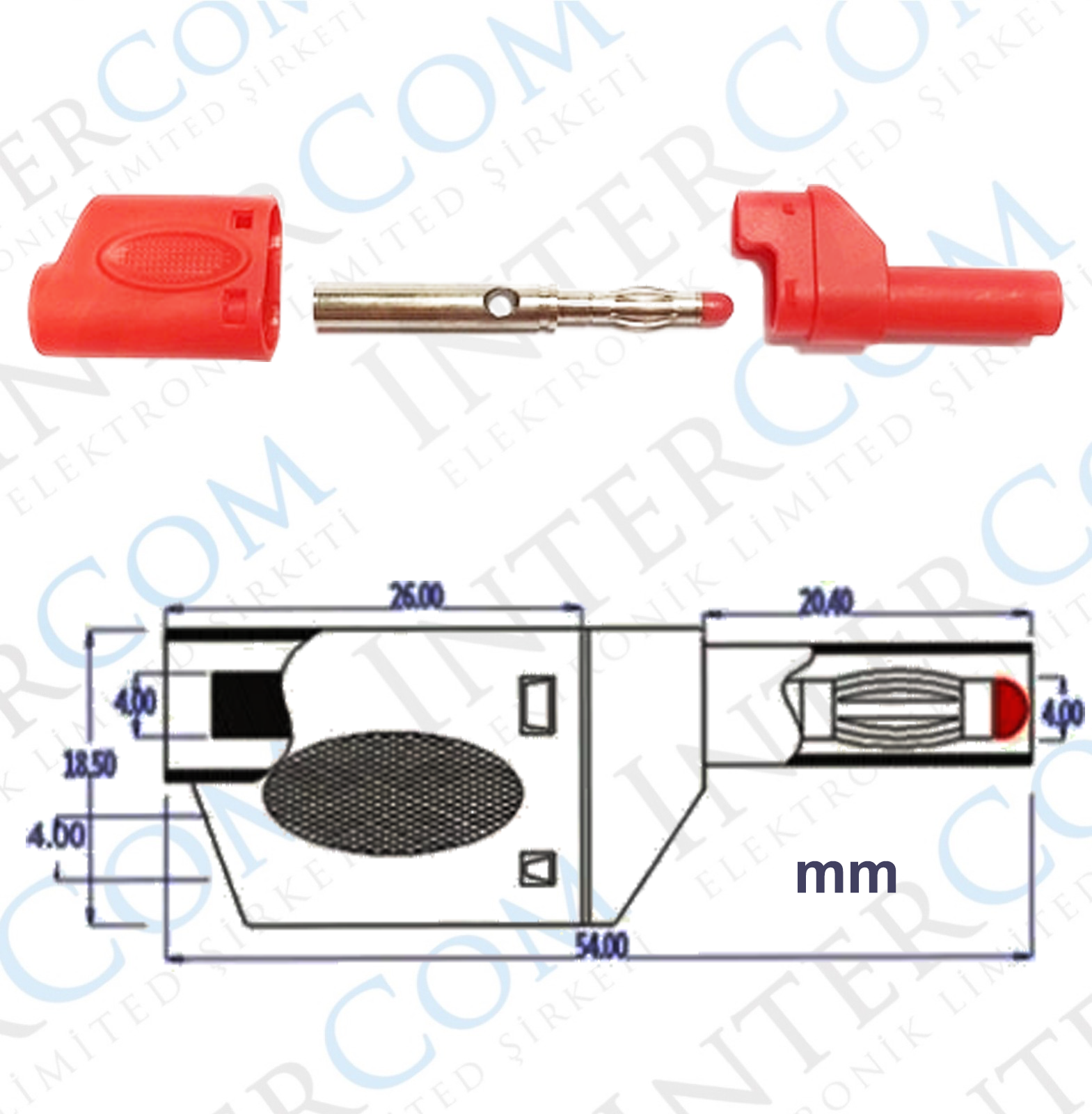 IC-238E Banana Jak Korumalı Tip 4mm